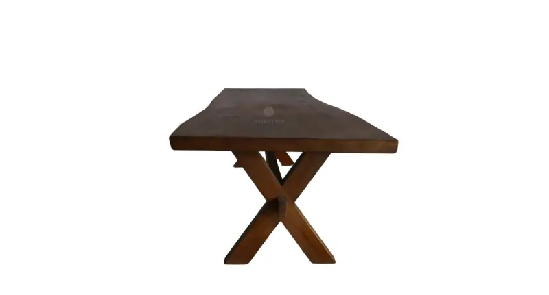 Artikelbild 5 des Artikels “Naturholztisch Suar mit Holzbeinen Modell X, 251,5cm Länge, 115cm Breite, 81cm Höhe. Tischplatte 7,5cm Dicke “